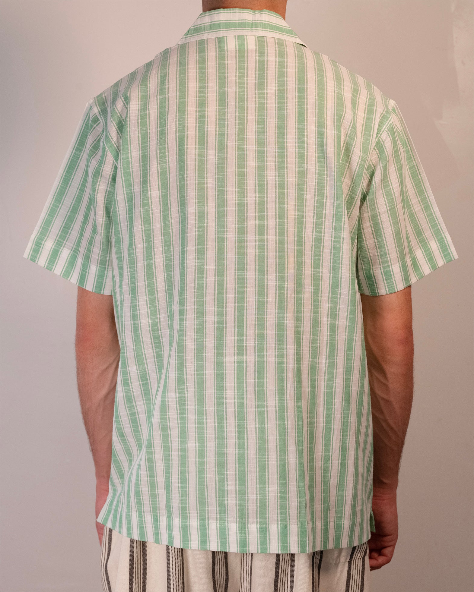 Partha Shirt - Green Stripe