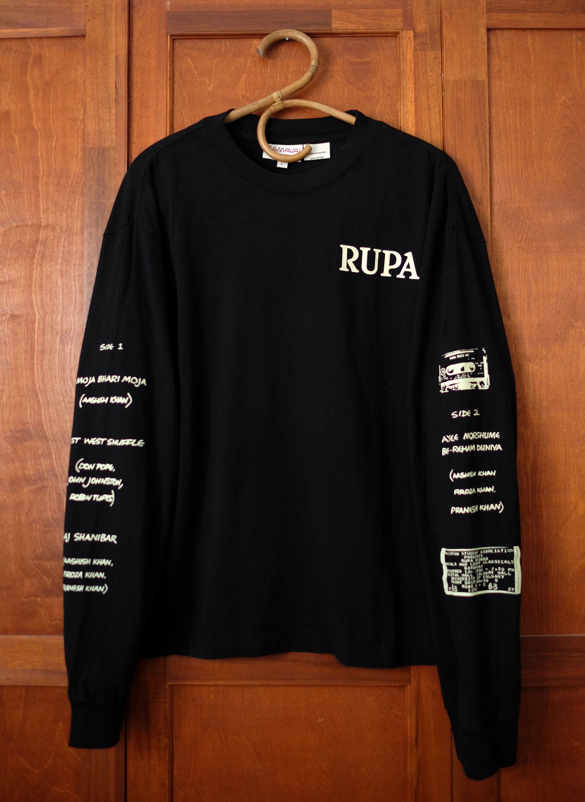 Liner Notes L/S Tee - Kohl Black