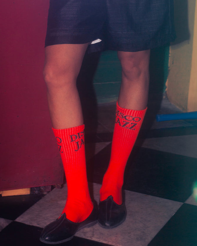 Disco Jazz Socks - Jalebi Orange