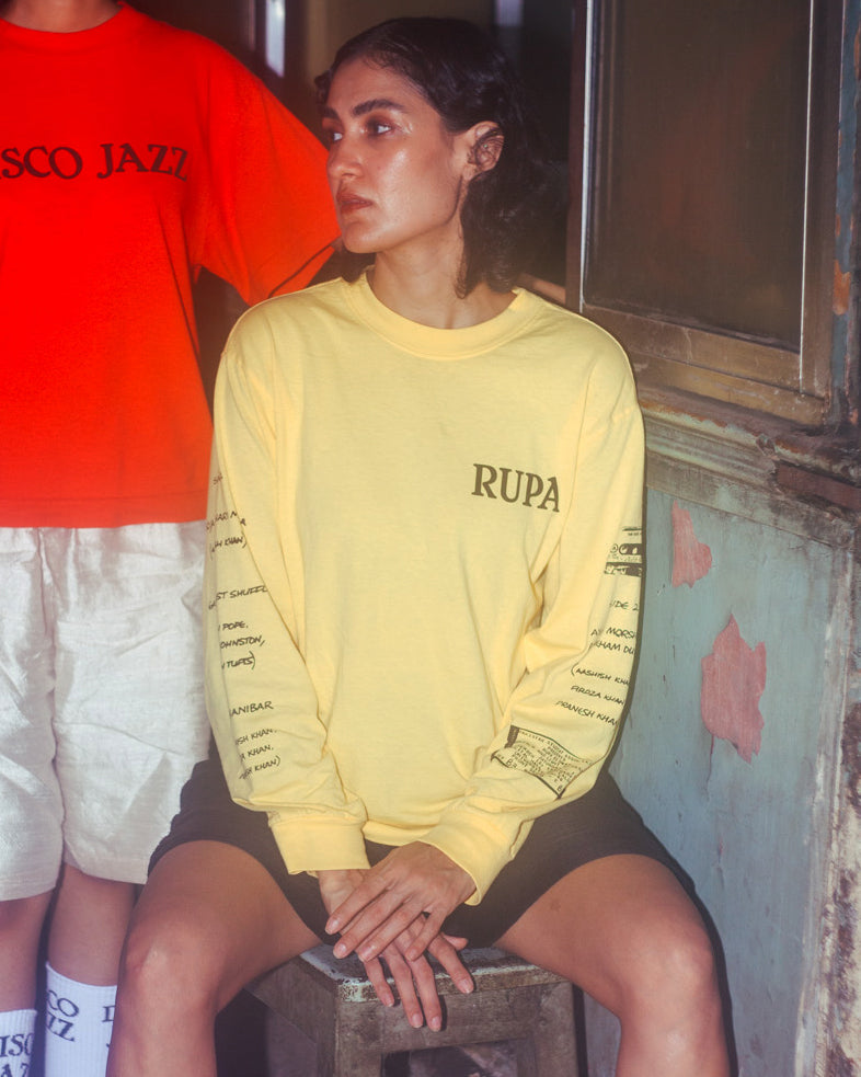 Liner Notes L/S Tee - Ghee Yellow