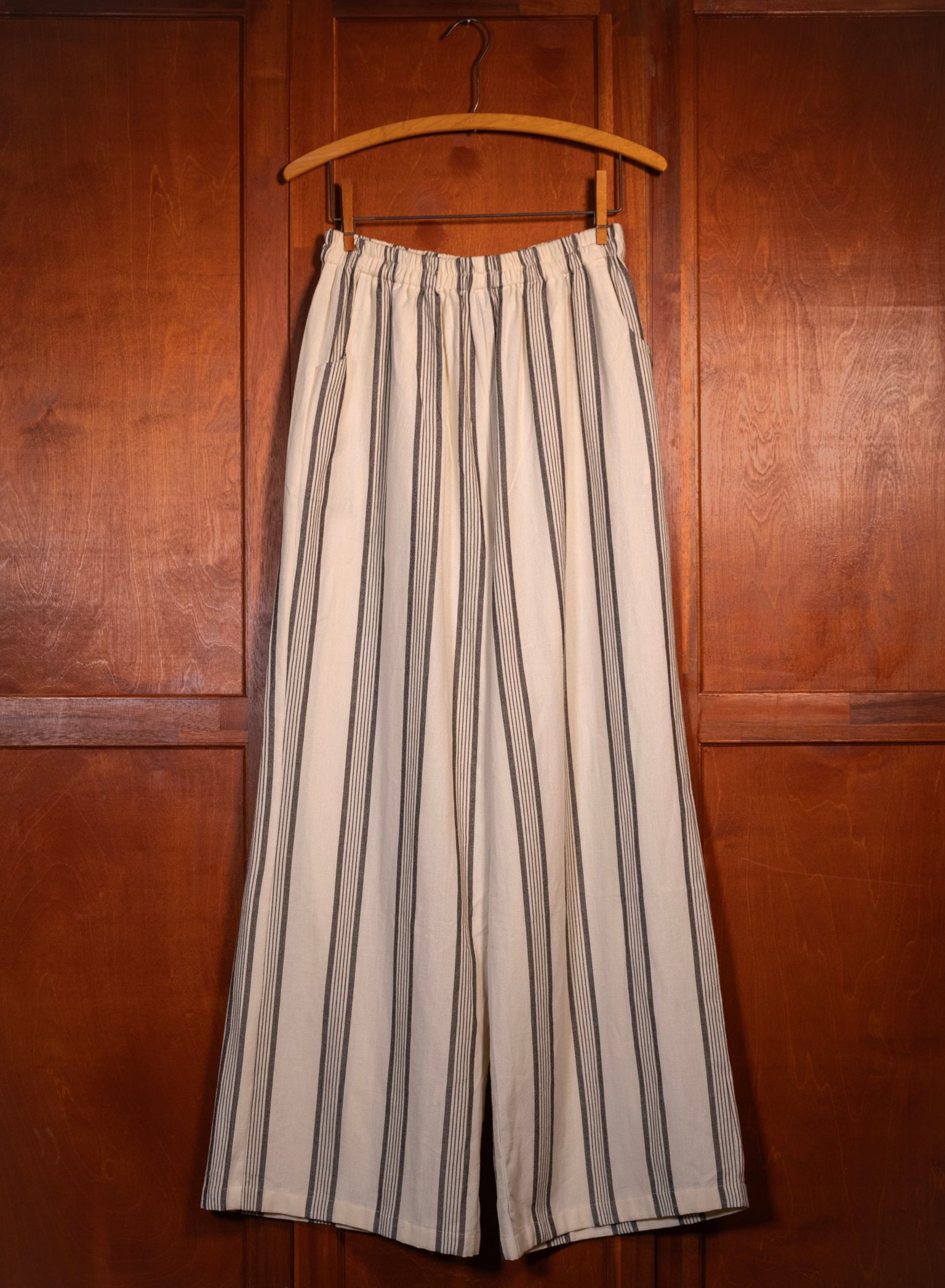 Marina Pant - Black & Ivory Stripe