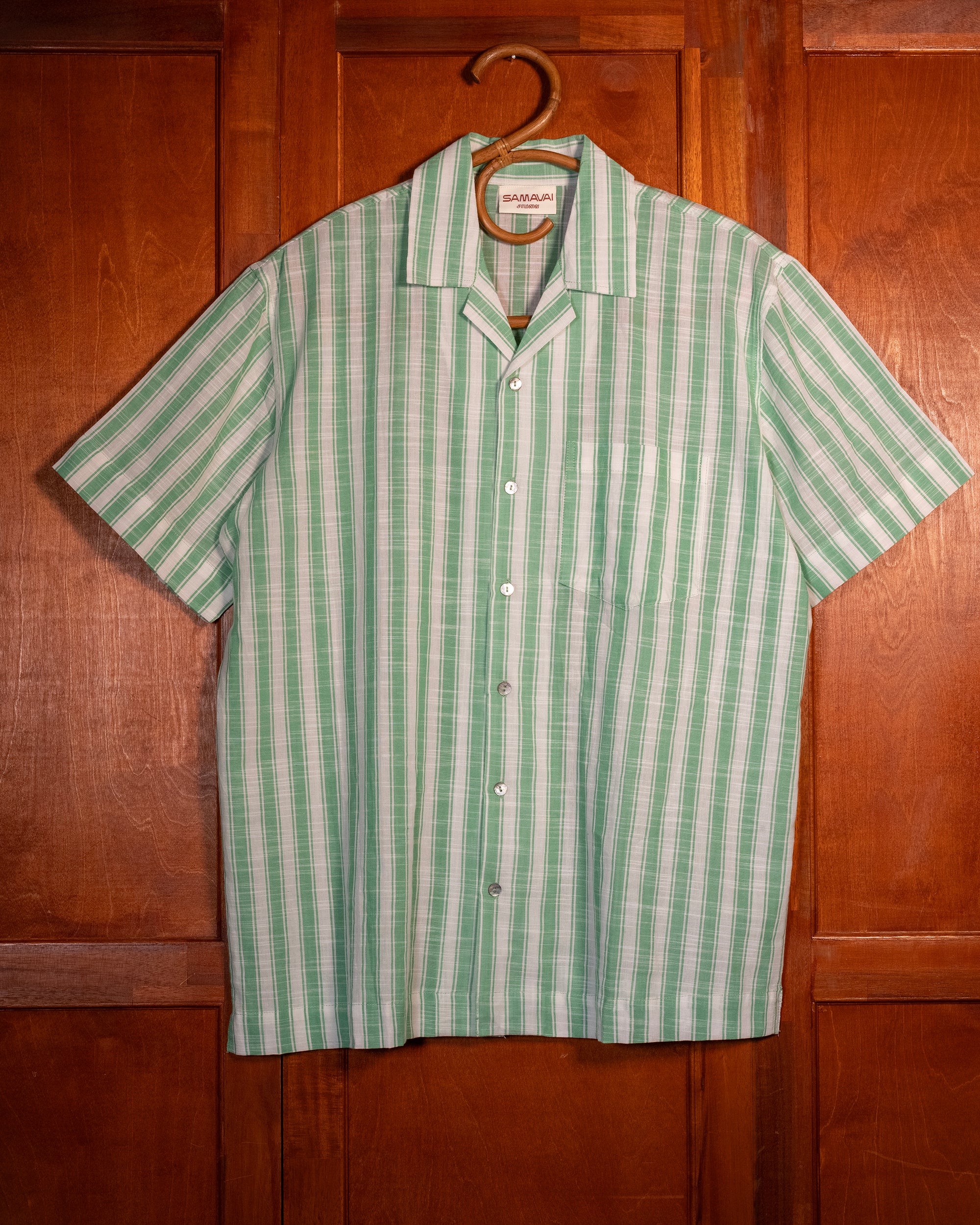 Partha Shirt - Green Stripe