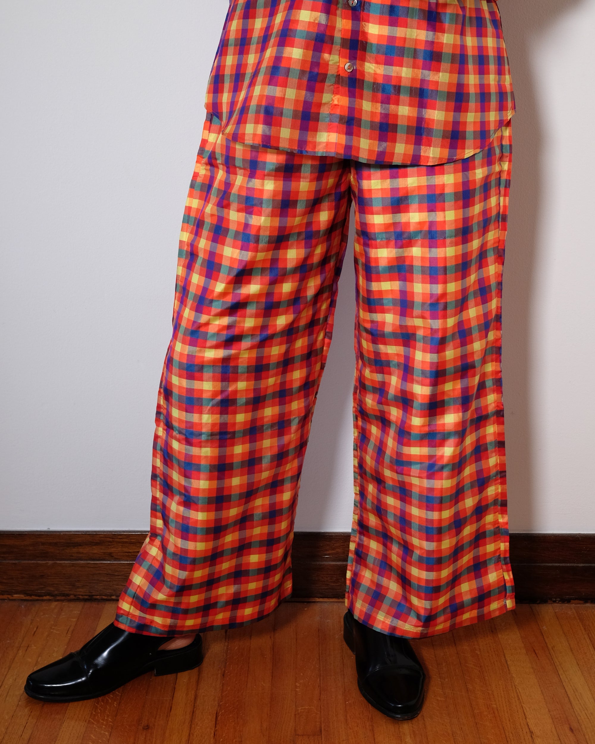 Marina Pant - Multi Check Silk