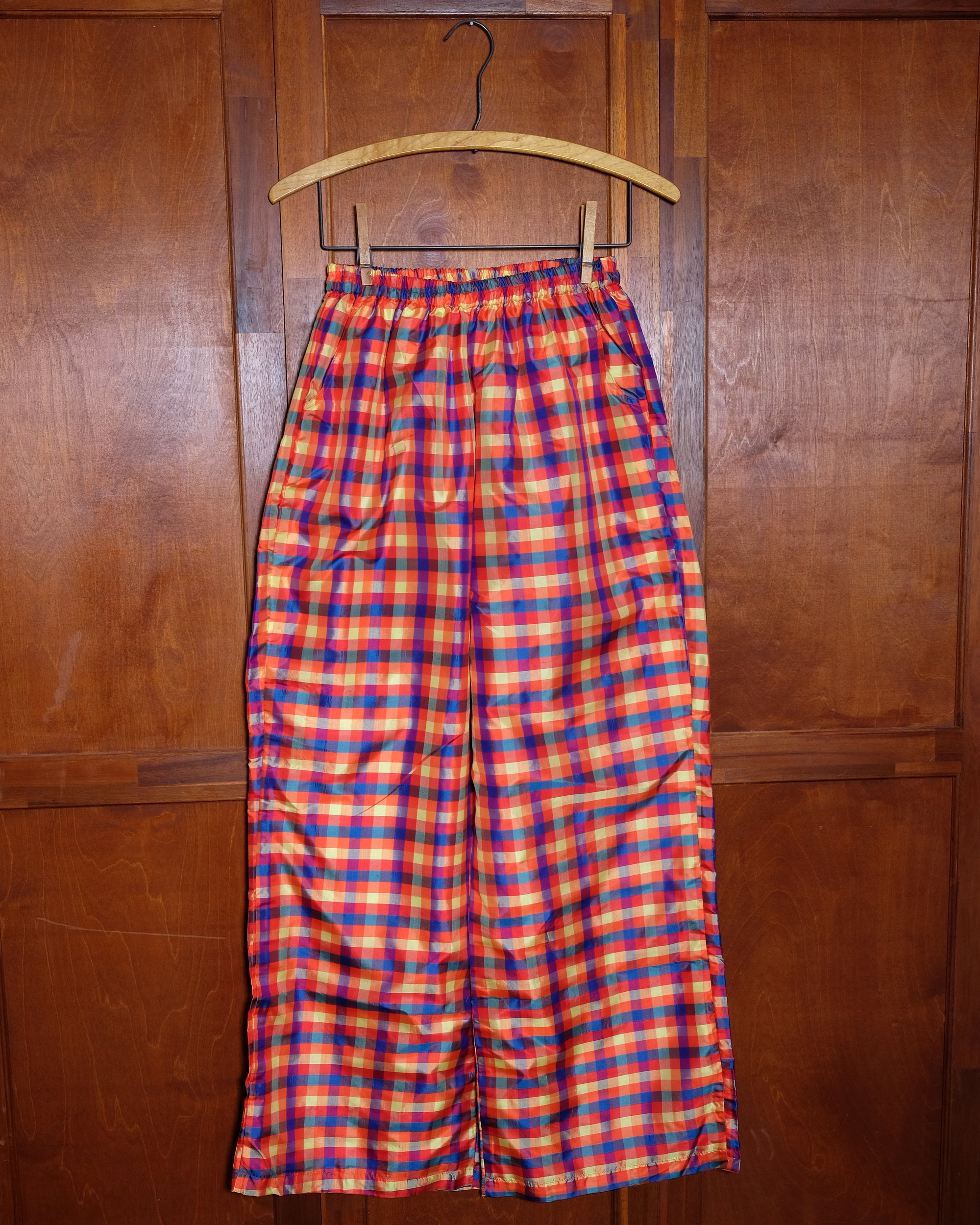 Marina Pant - Multi Check Silk