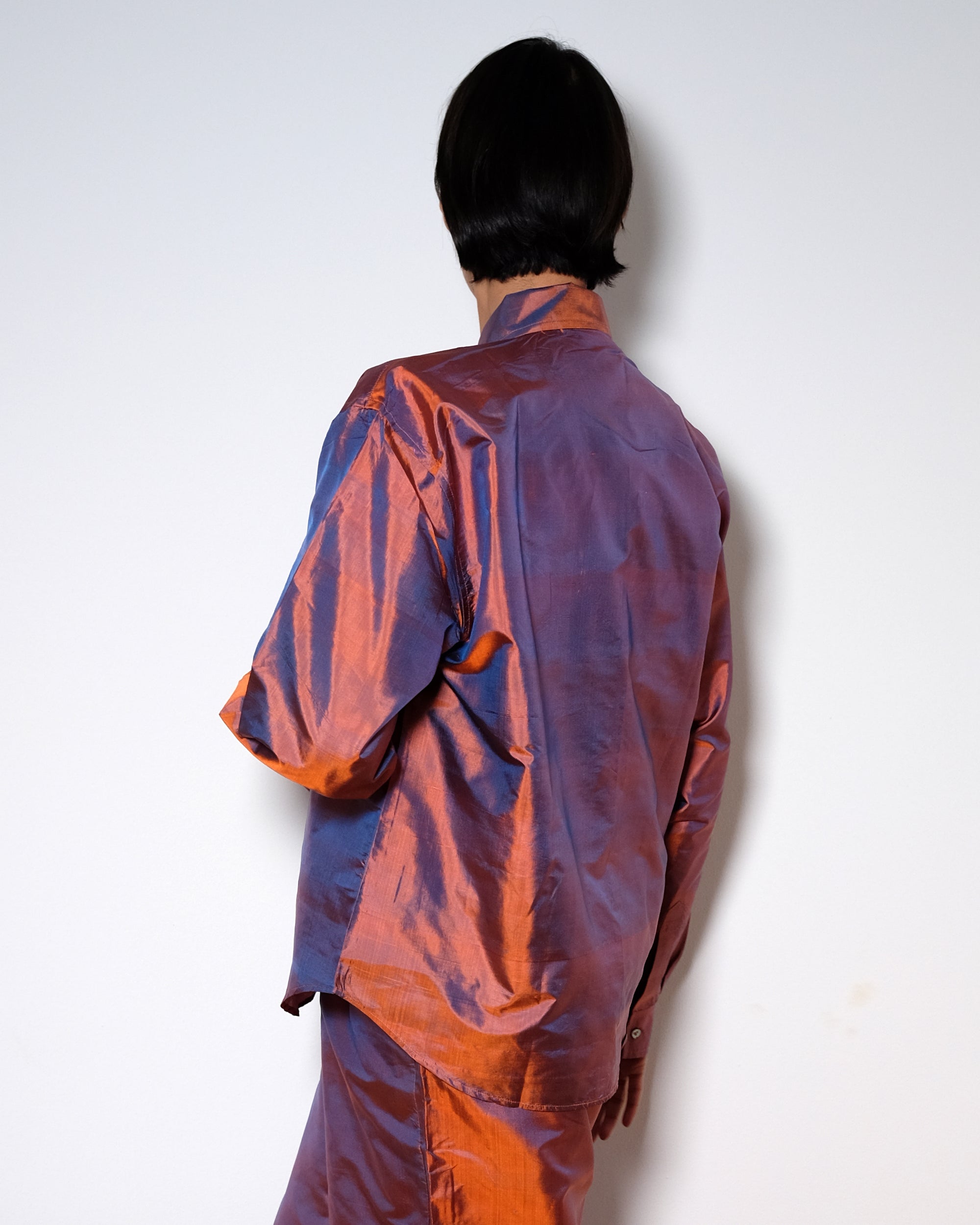 Adda Longsleeve Shirt - Ocean Sunset Silk