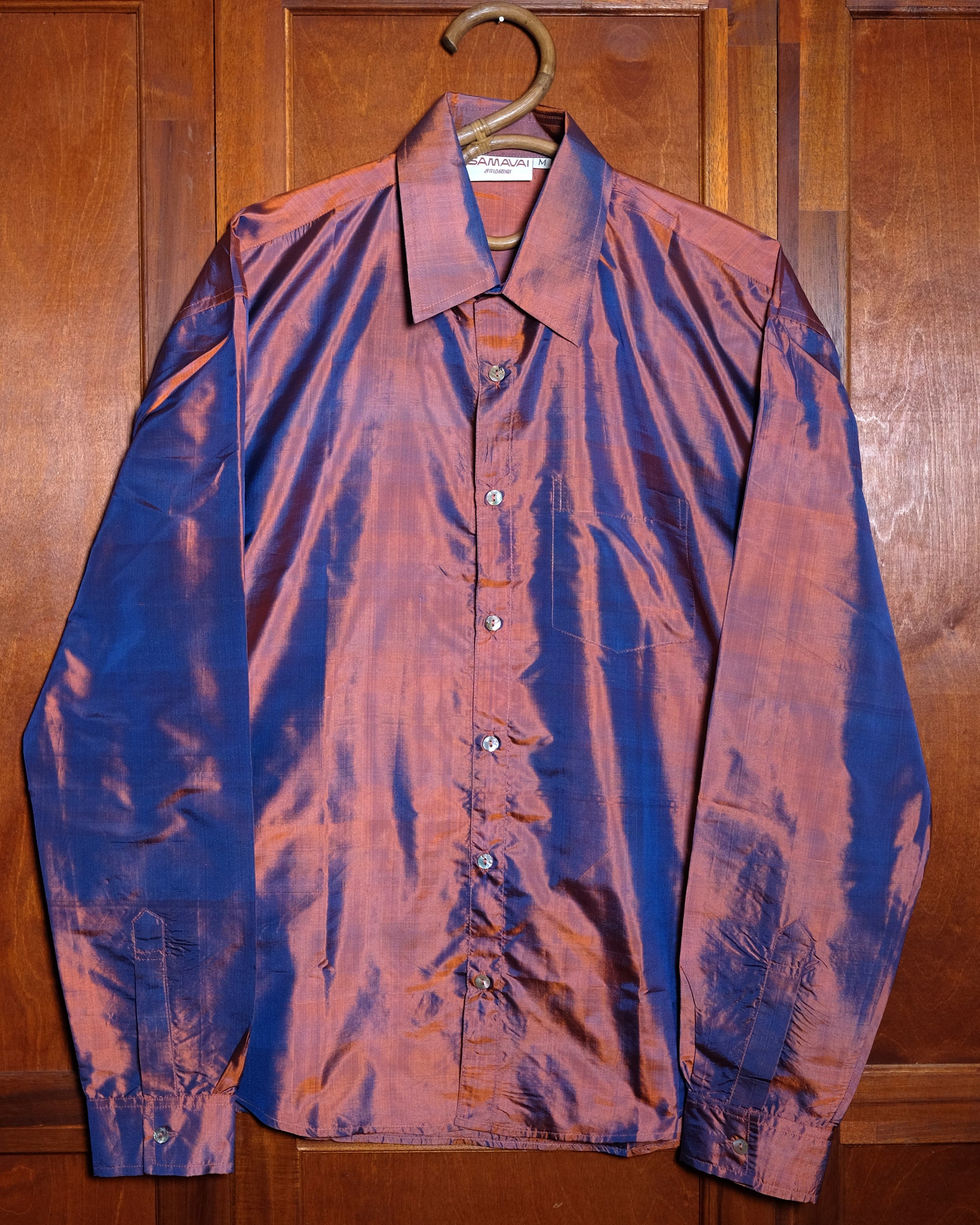 Adda Longsleeve Shirt - Ocean Sunset Silk