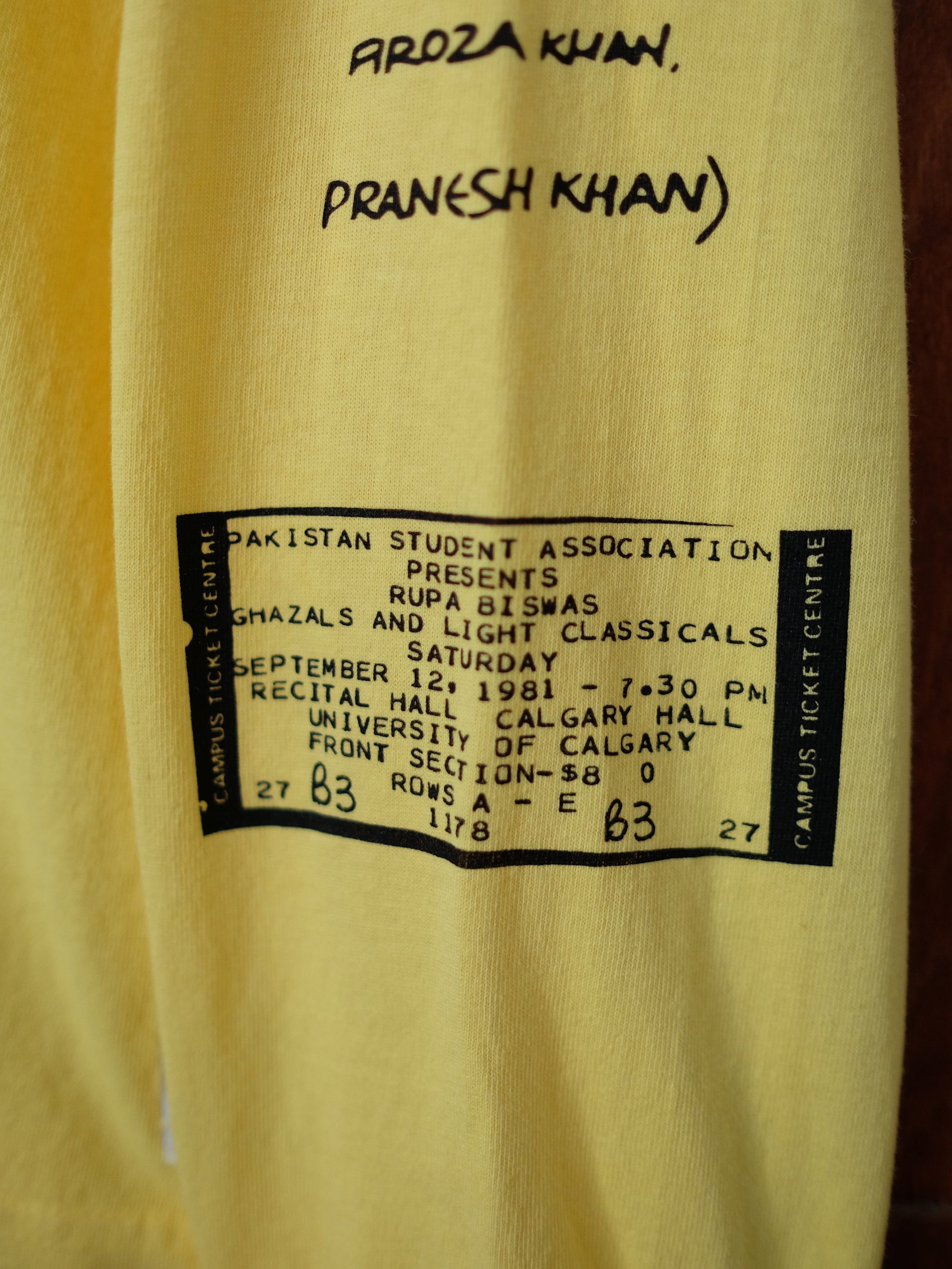 Liner Notes L/S Tee - Ghee Yellow