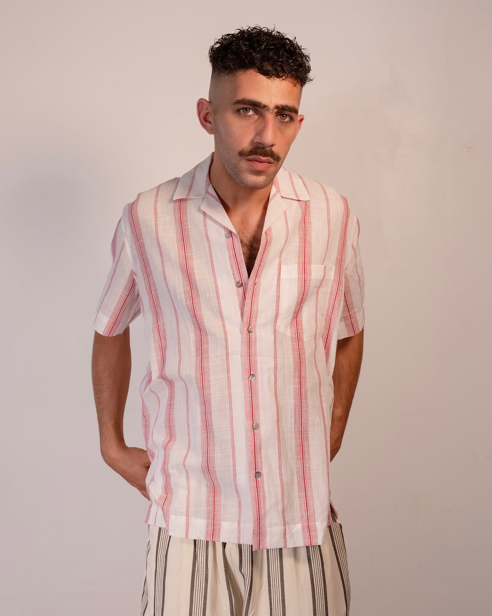 Vedavalli Shirt - Red Stripe