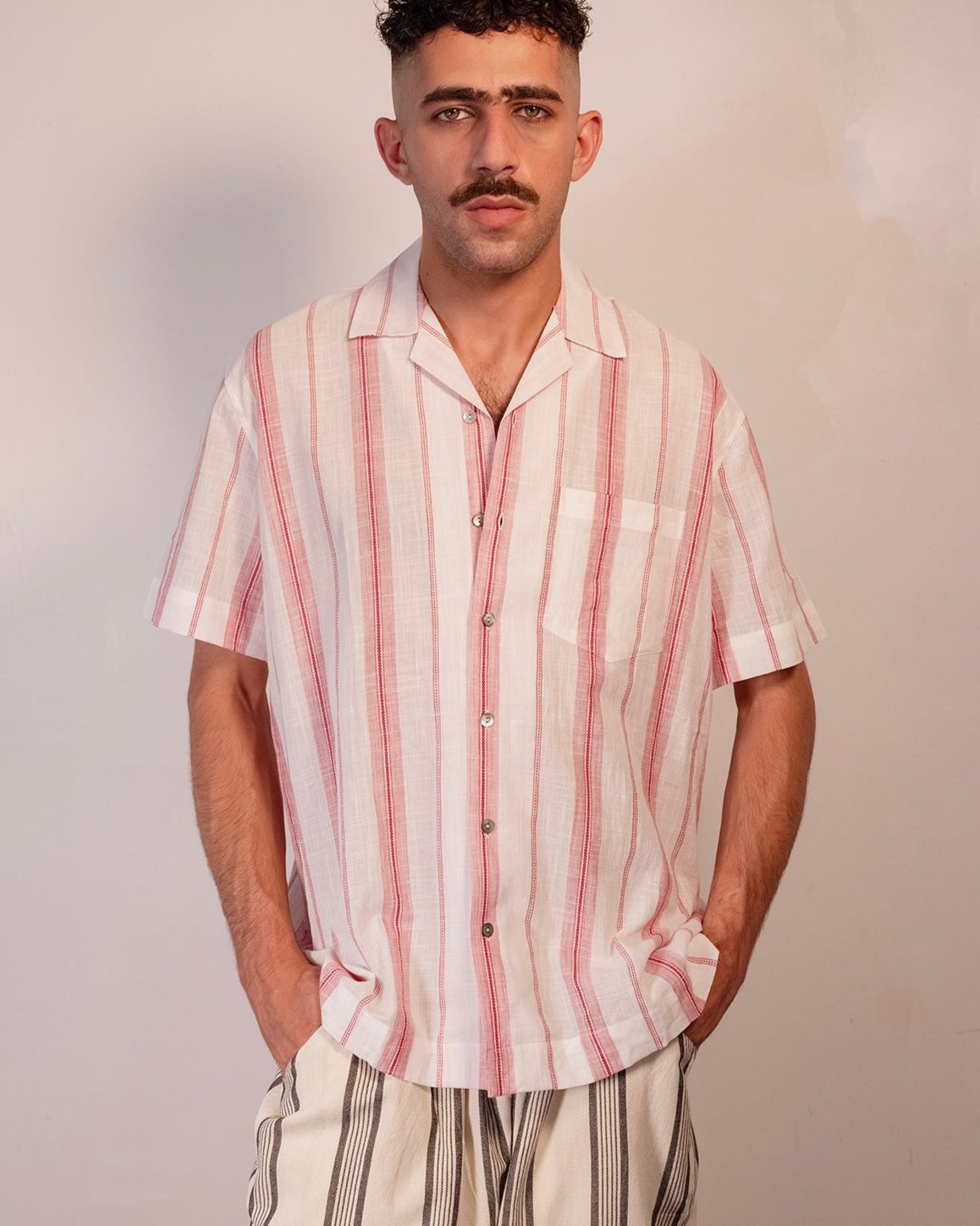 Vedavalli Shirt - Red Stripe