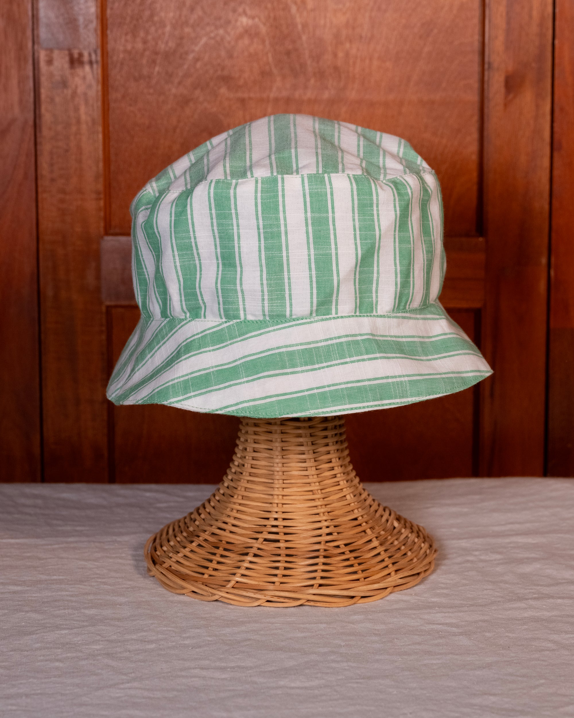 Thambi Bucket Hat - Green Stripe