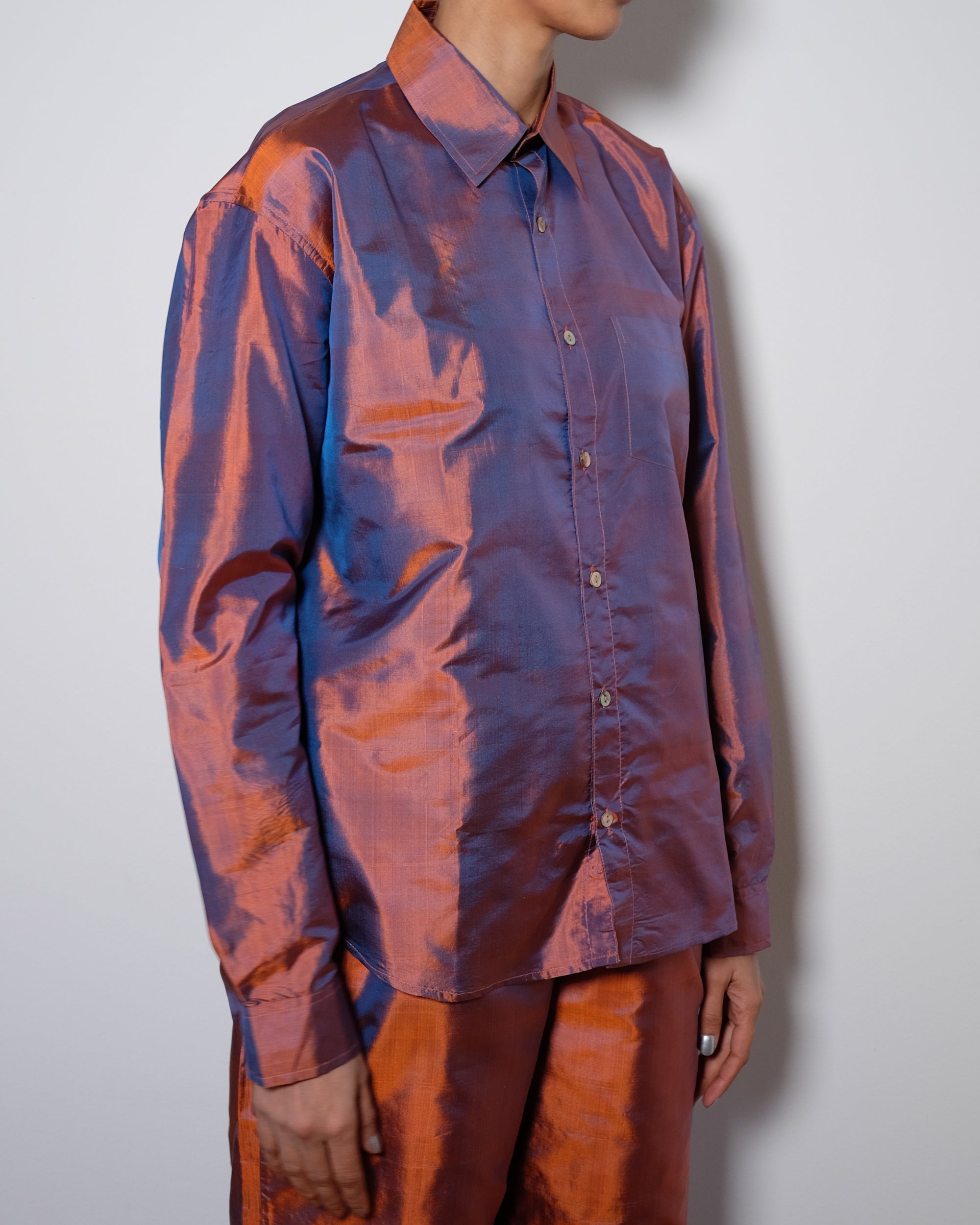 Adda Longsleeve Shirt - Ocean Sunset Silk [PRE-ORDER]